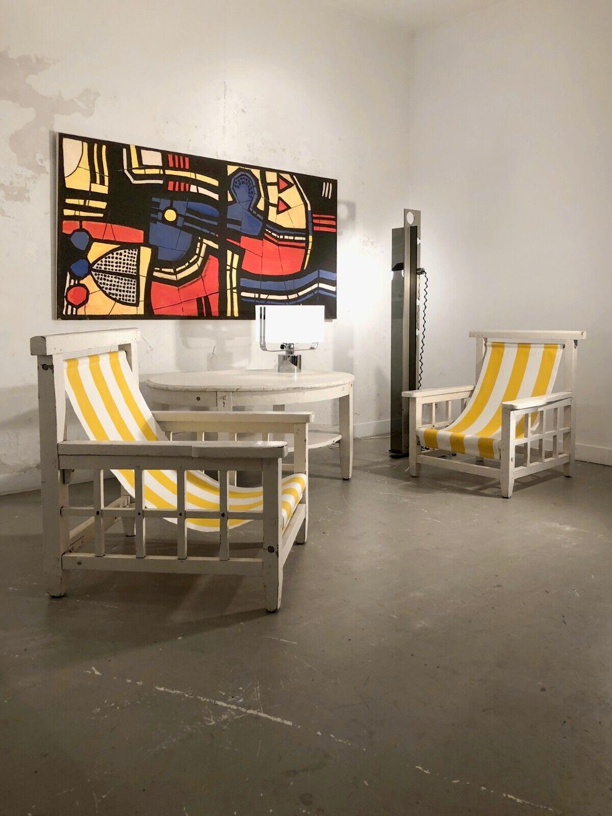 Un'ampia pittura figurativa espressionista, in stile FERNAND LEGER, Francia 1950. in vendita 4