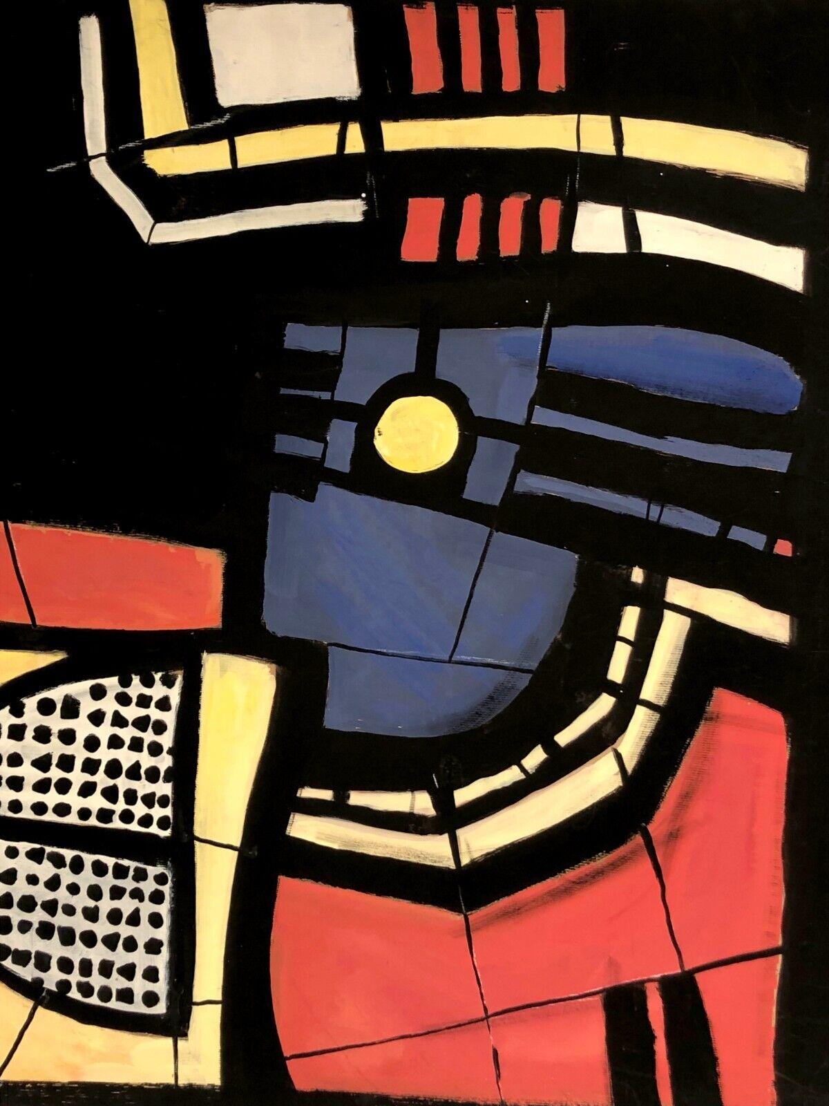 A Wide EXPRESSIONIST Figurative PAINTING, in FERNAND LEGER Style, France 1950. For Sale 1