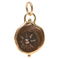 A Widow's Mite Prutah [Münze] Anhänger mit 18 Karat Gold (nur Anhänger)
