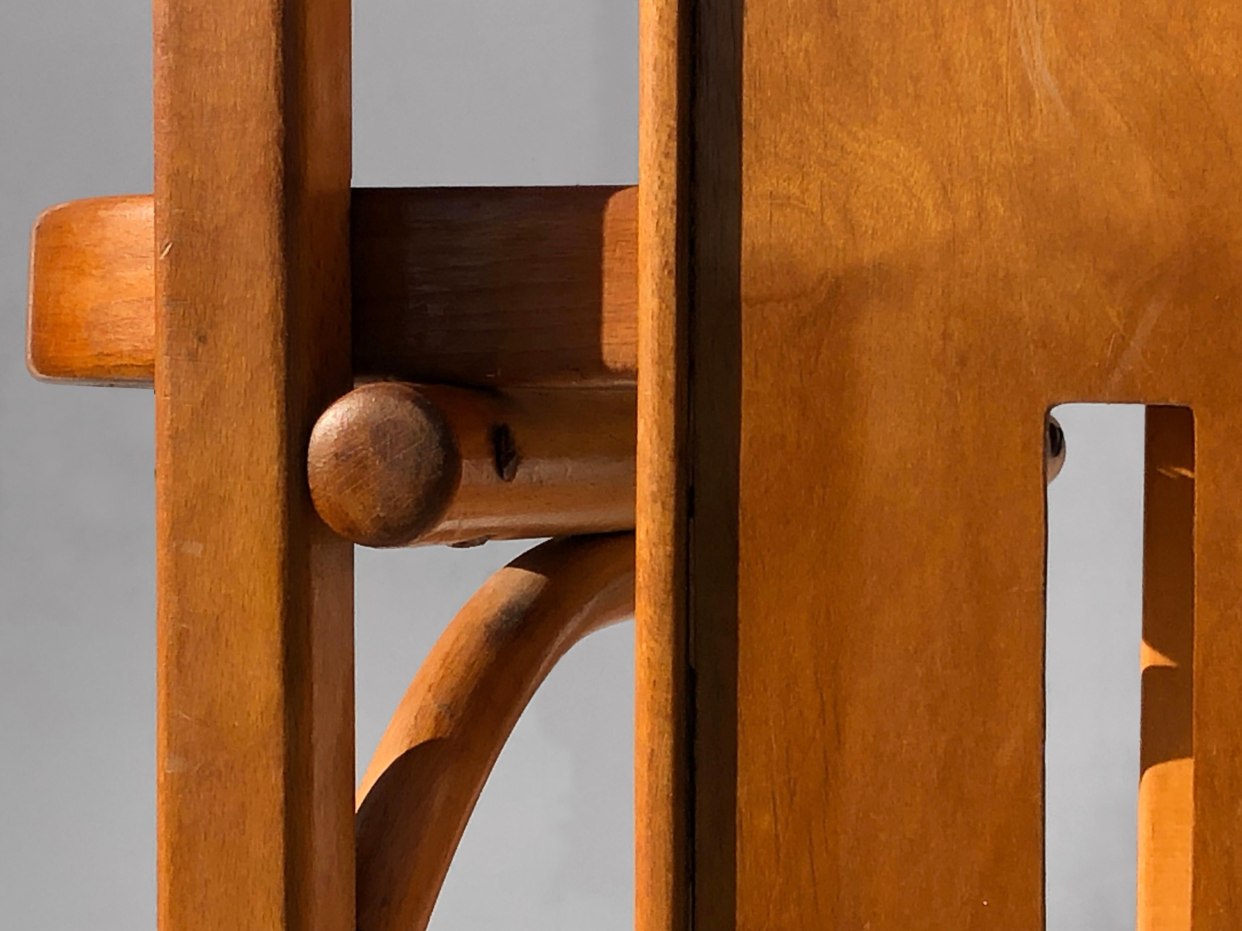 A SITZMASCHINE Stuhl von JOSEF HOFFMANN & FISCHEL WIENER WERKSTATTE Österreich 1910 (Holz) im Angebot