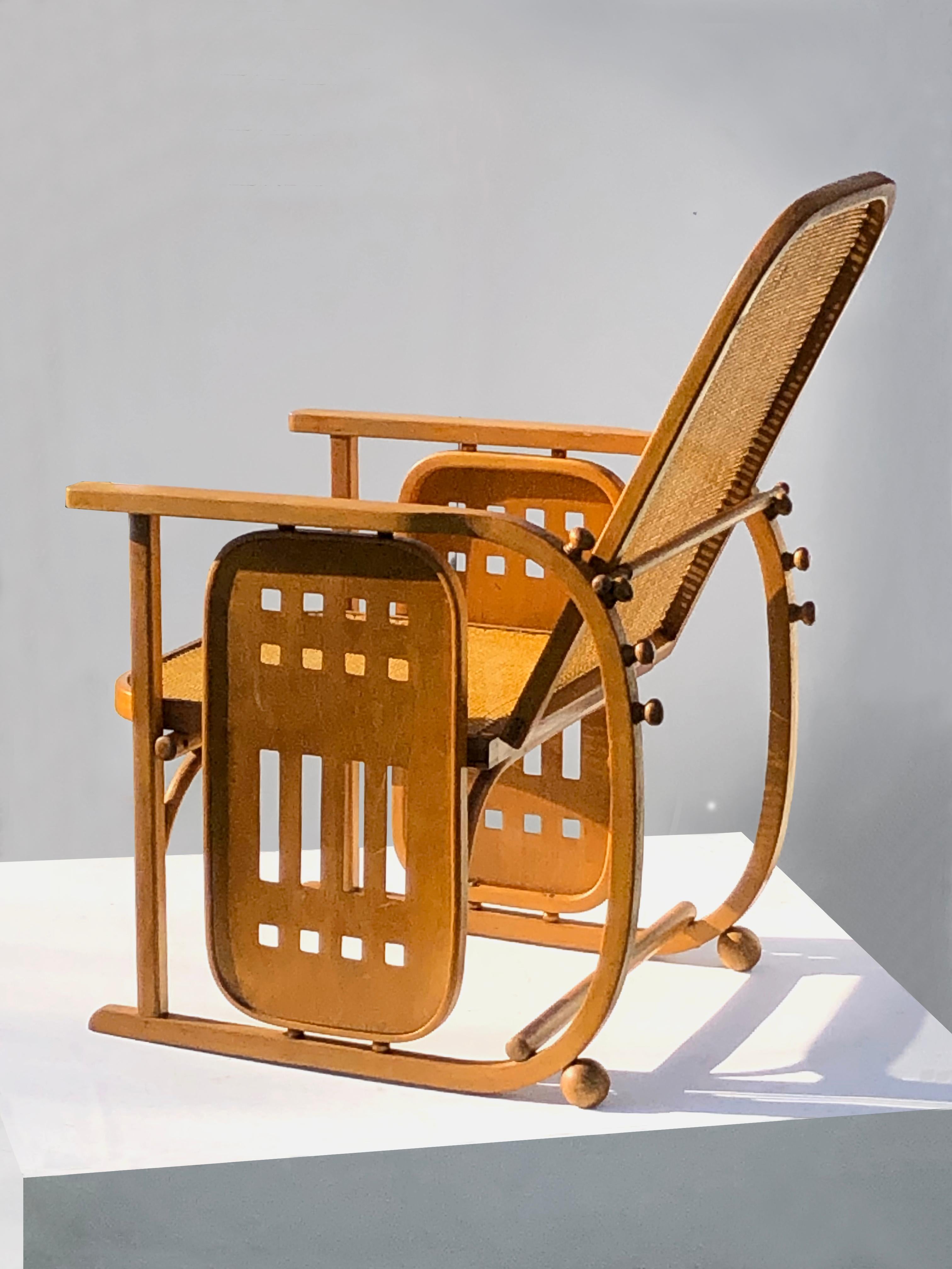 A SITZMASCHINE Stuhl von JOSEF HOFFMANN & FISCHEL WIENER WERKSTATTE Österreich 1910 im Angebot 1