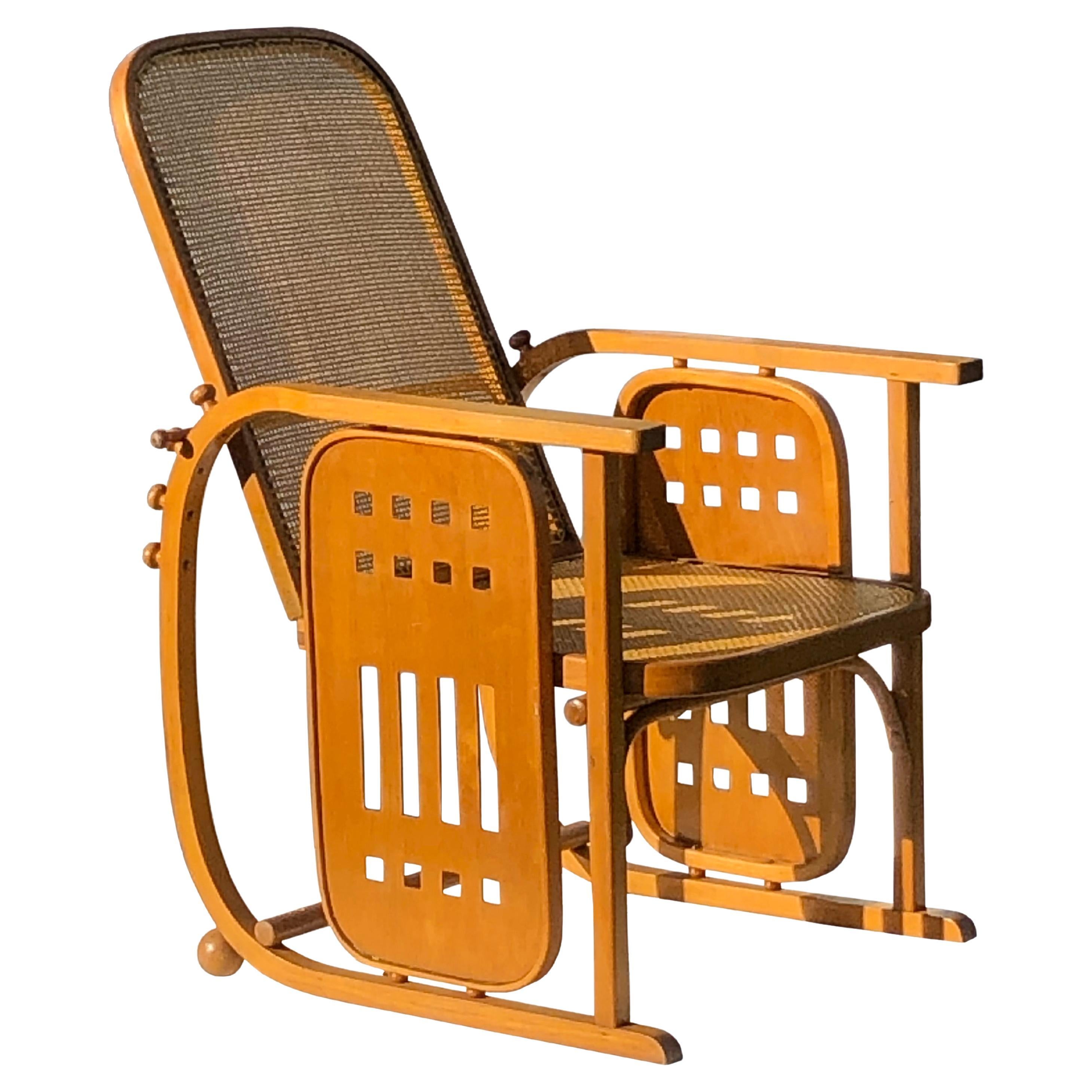 A SITZMASCHINE Chair by JOSEF HOFFMANN & FISCHEL WIENER WERKSTATTE Austria 1910