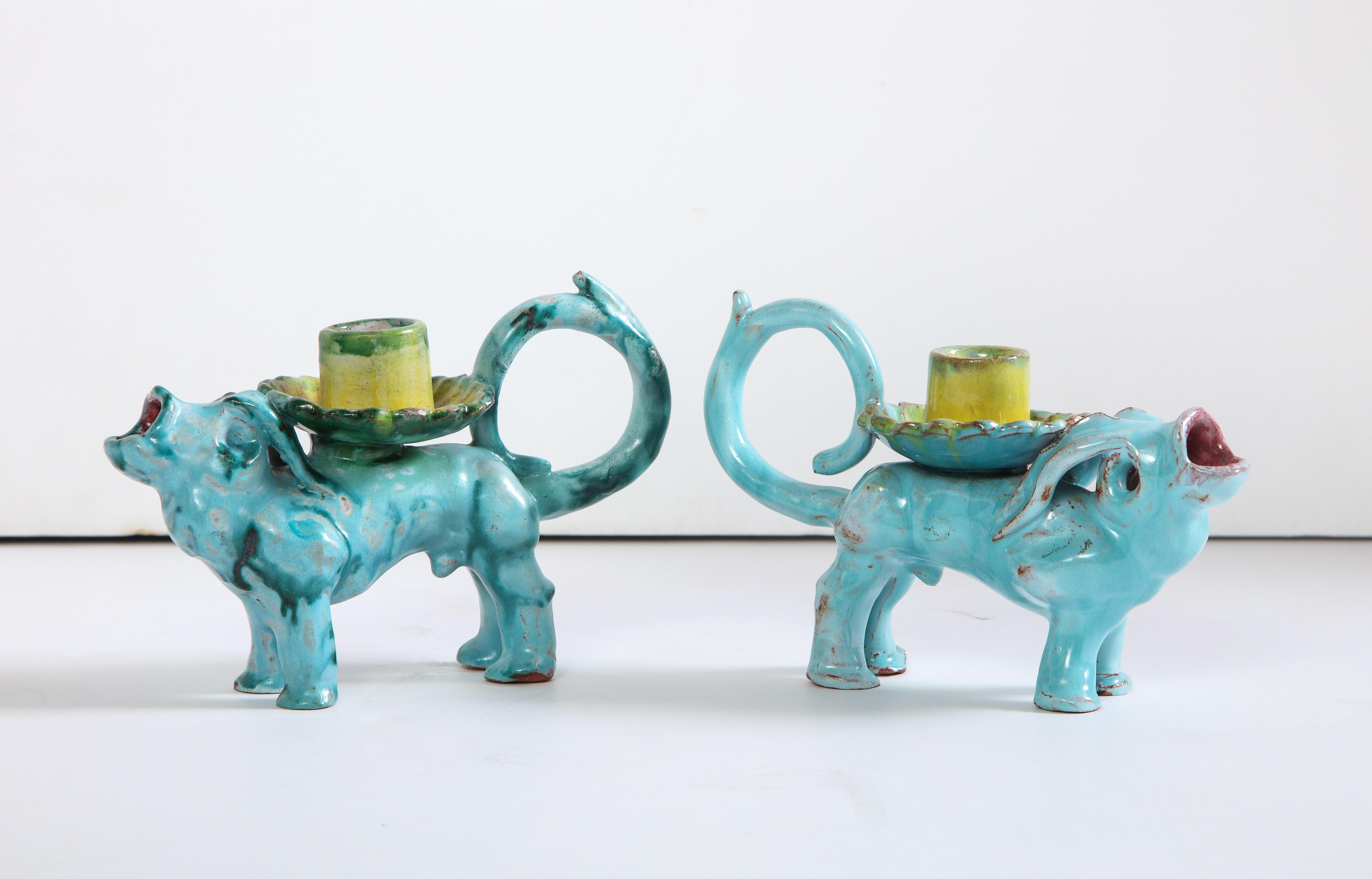 German Wiener Werkstätte Pair of Candleholders