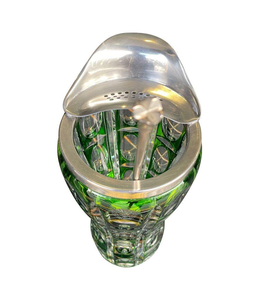 A Wilhelm Wolff 1940s crystal cocktail jug set with matching glasses and spoon 9