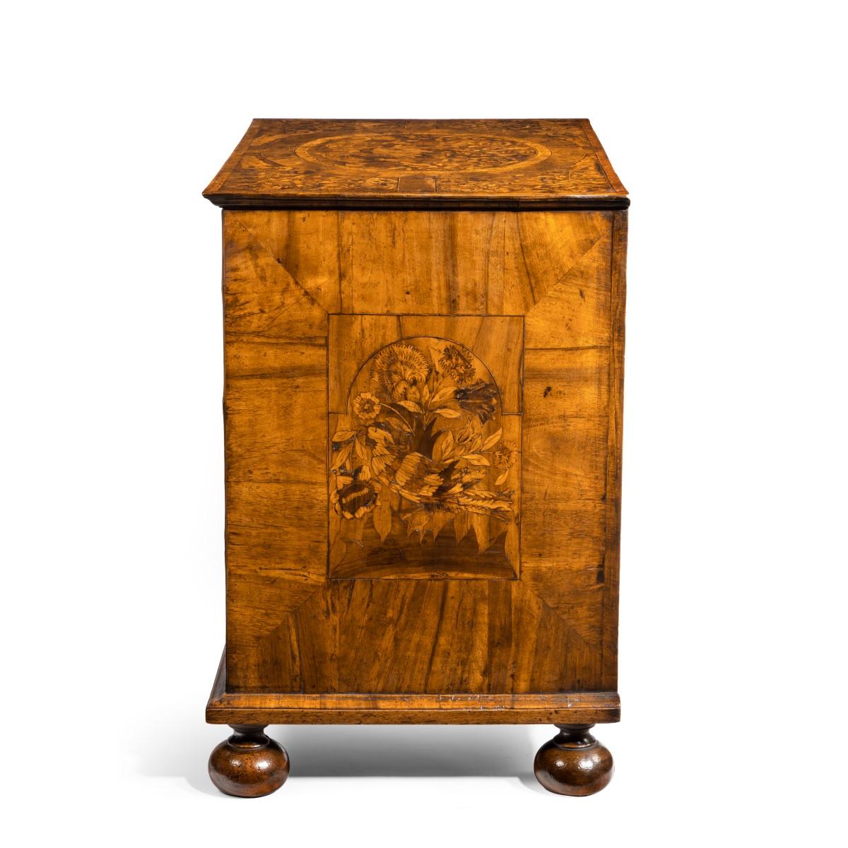 William and Mary Marquetry Walnut Veneered Chest of Drawers 7