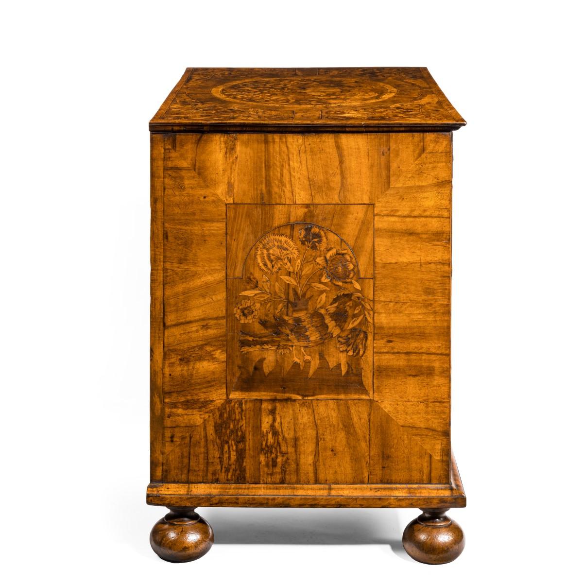 William and Mary Marquetry Walnut Veneered Chest of Drawers 9
