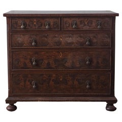 William & Mary Austernfurnierte Schubladen-Kommode
