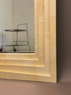 William Cowley Tall Mantel or Wall Mirror in Vellum Coco Chanel