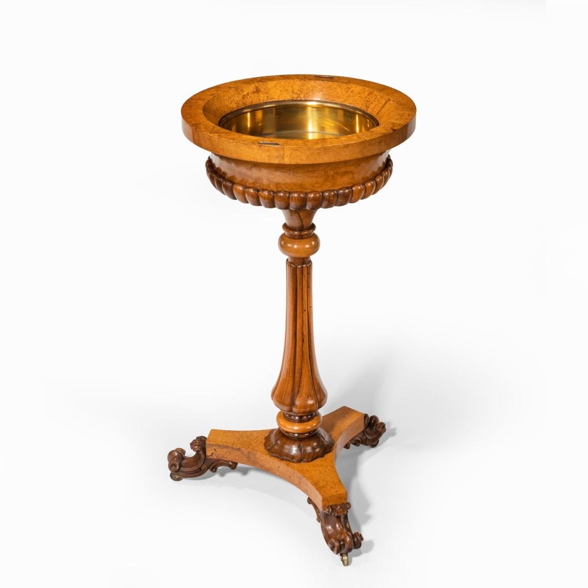 William IV Amboyna and Rosewood Table/ Jardiniere For Sale 8