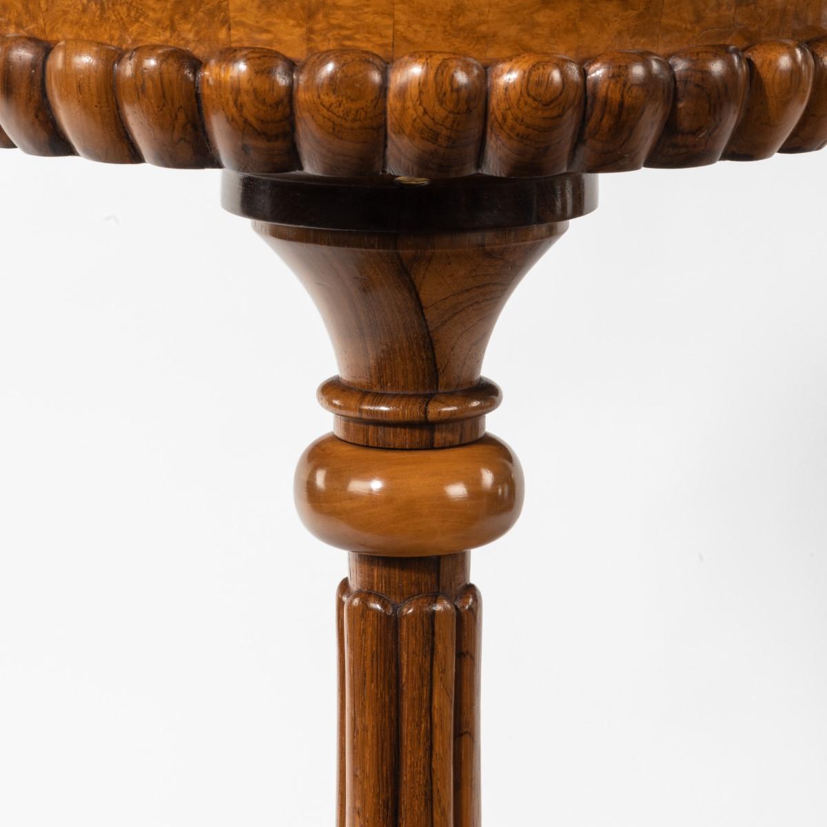 Mid-19th Century William IV Amboyna and Rosewood Table/ Jardiniere For Sale
