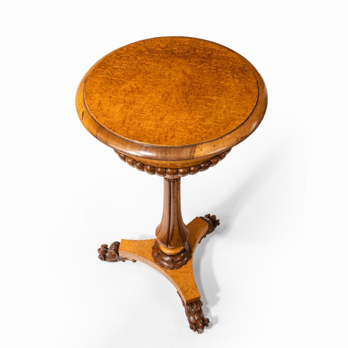 William IV Amboyna and Rosewood Table/ Jardiniere For Sale 2
