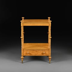 A William IV Birdseye Maple Tiered Bedside Table