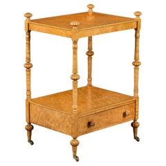 A William IV Birdseye Maple Tiered Bedside Table