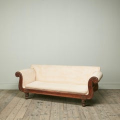 Canapé William IV en bois de rose sculpté