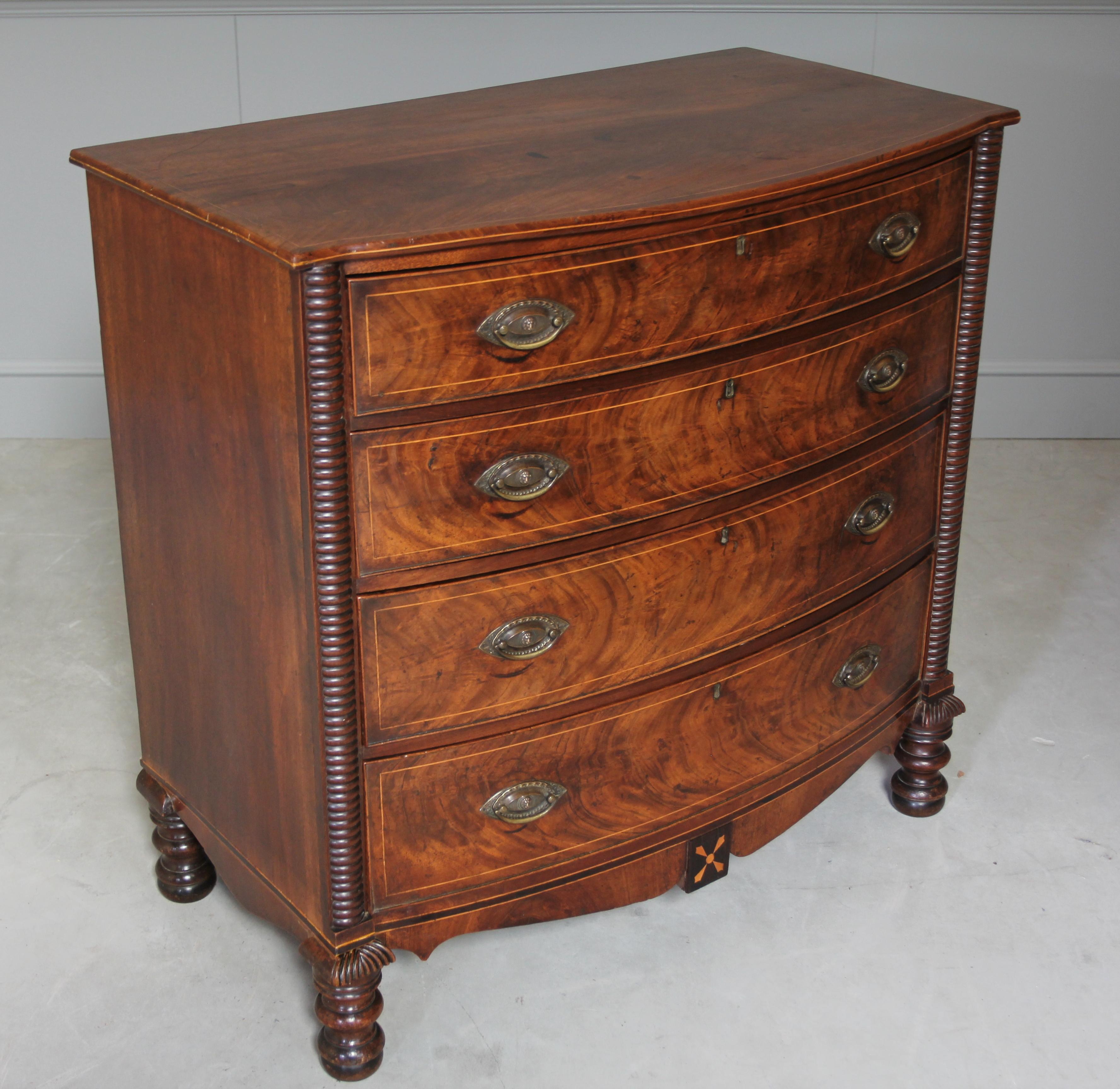 Oiled William IV Mahogany Chest of Drawers