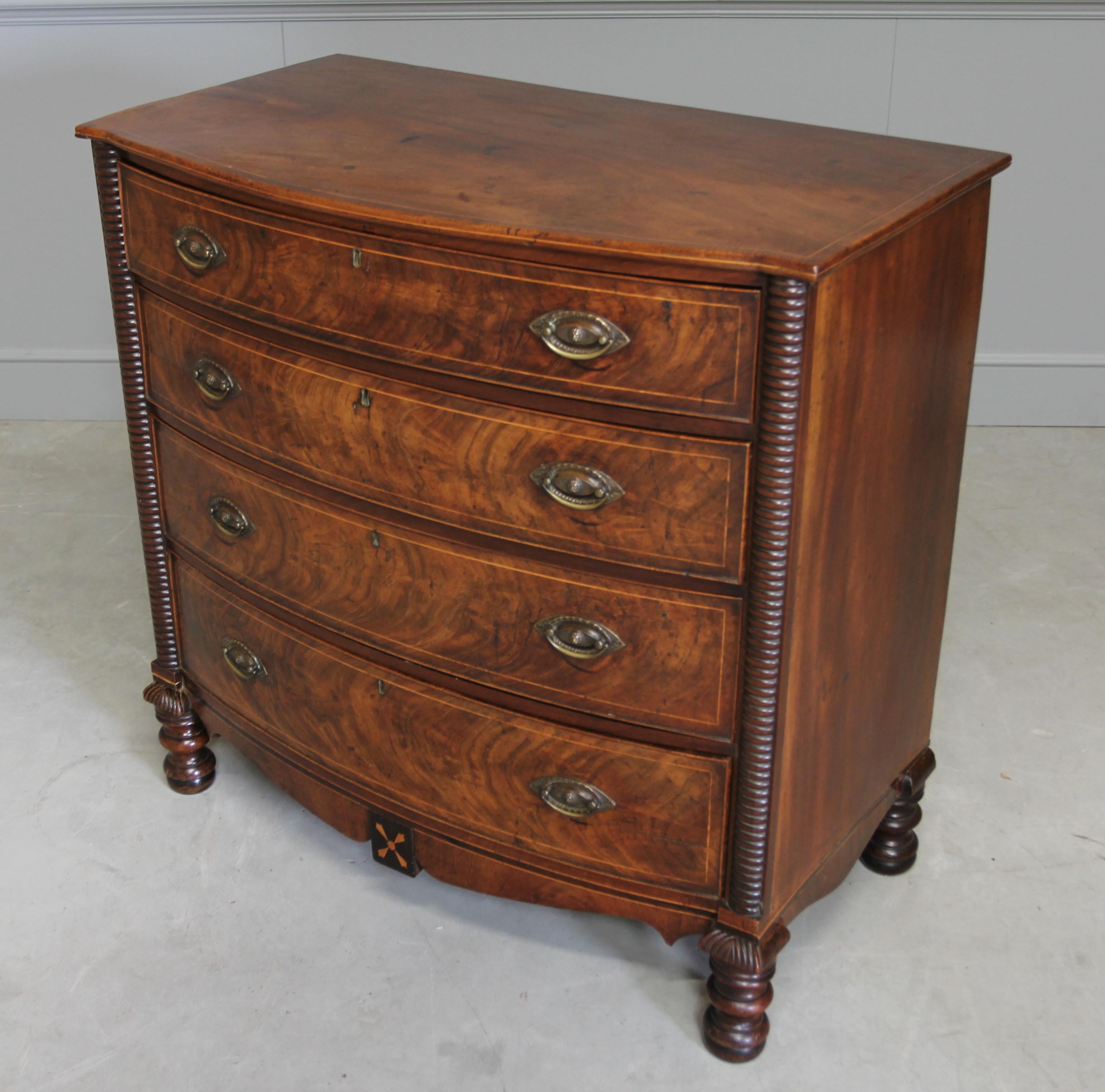 William IV Mahogany Chest of Drawers In Good Condition In Swindon, GB