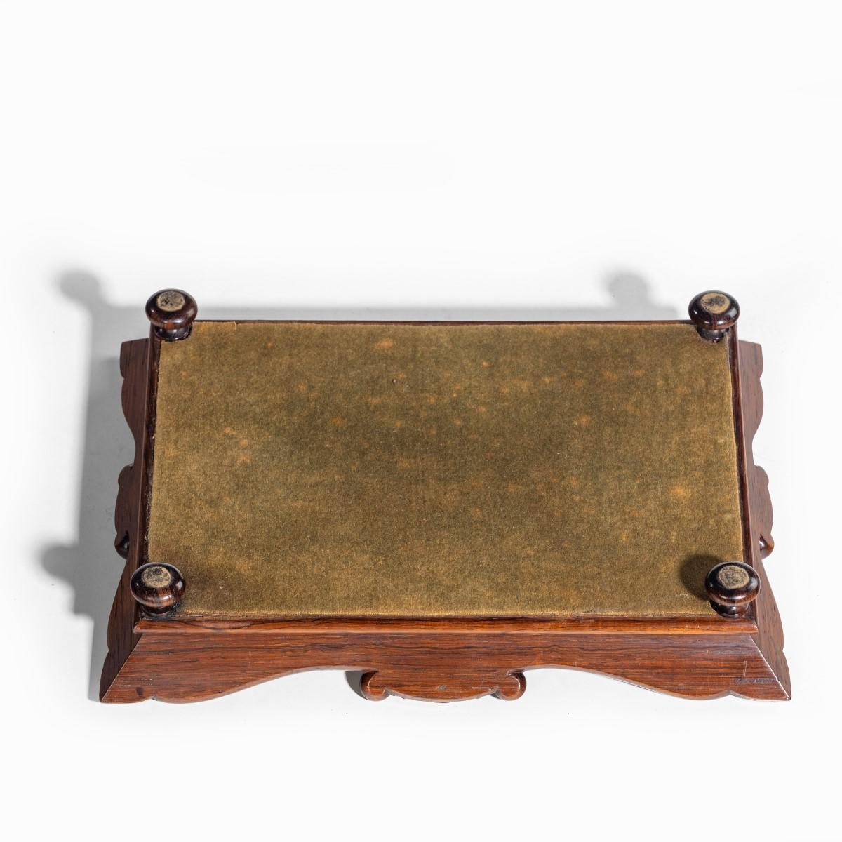 Rosewood A William IV rosewood desk tidy attributed to Gillows