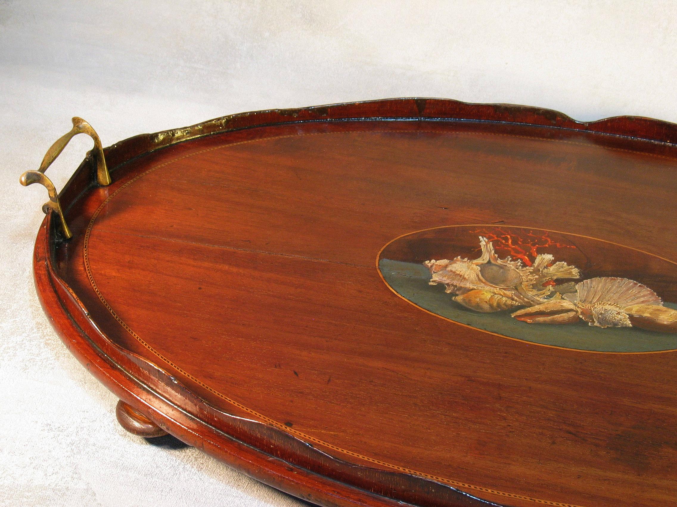 William IV Mahogany Occasional Table circa 1830 with George III Mahogany Tray For Sale 4