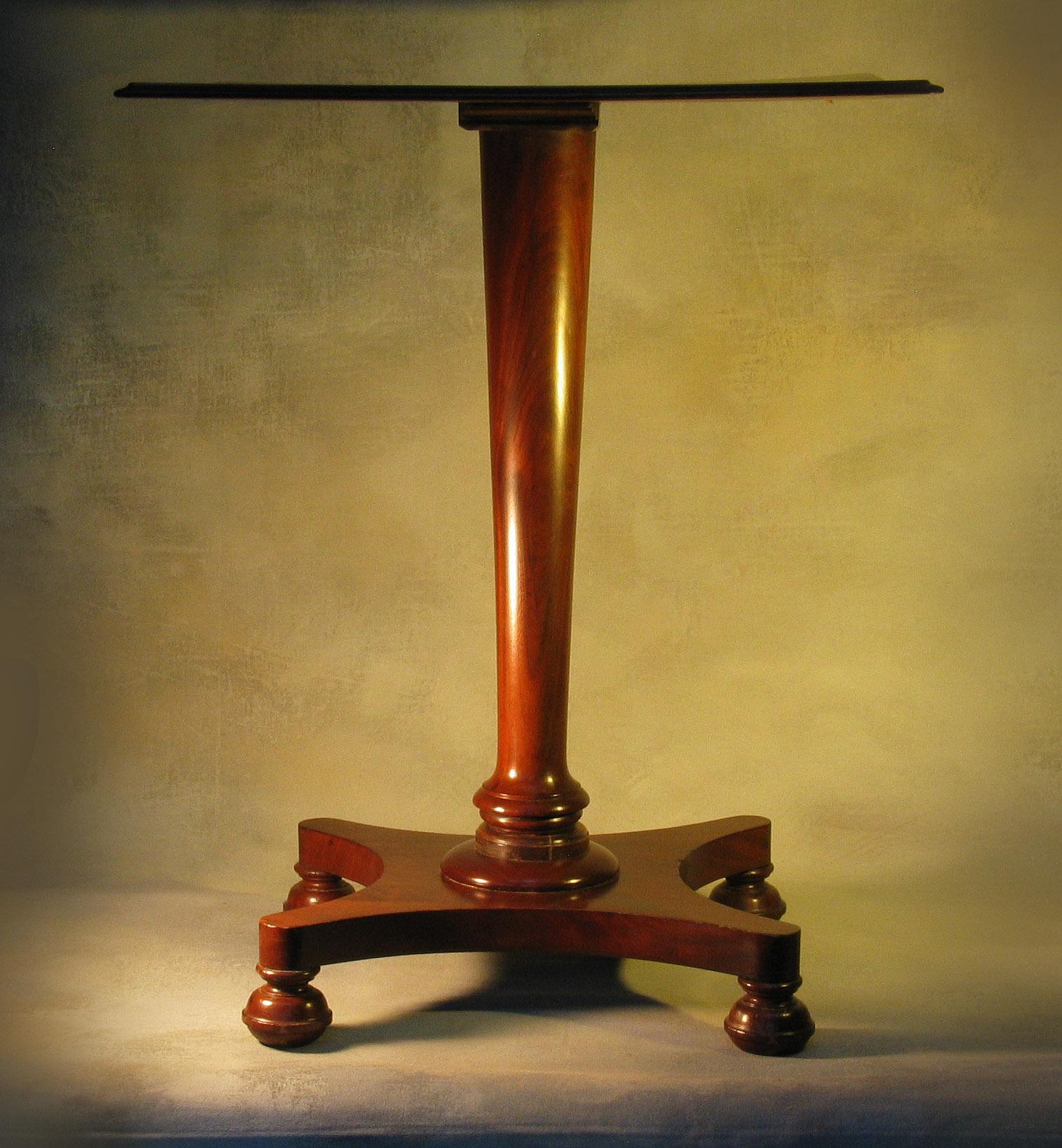English William IV Mahogany Occasional Table circa 1830 with George III Mahogany Tray For Sale