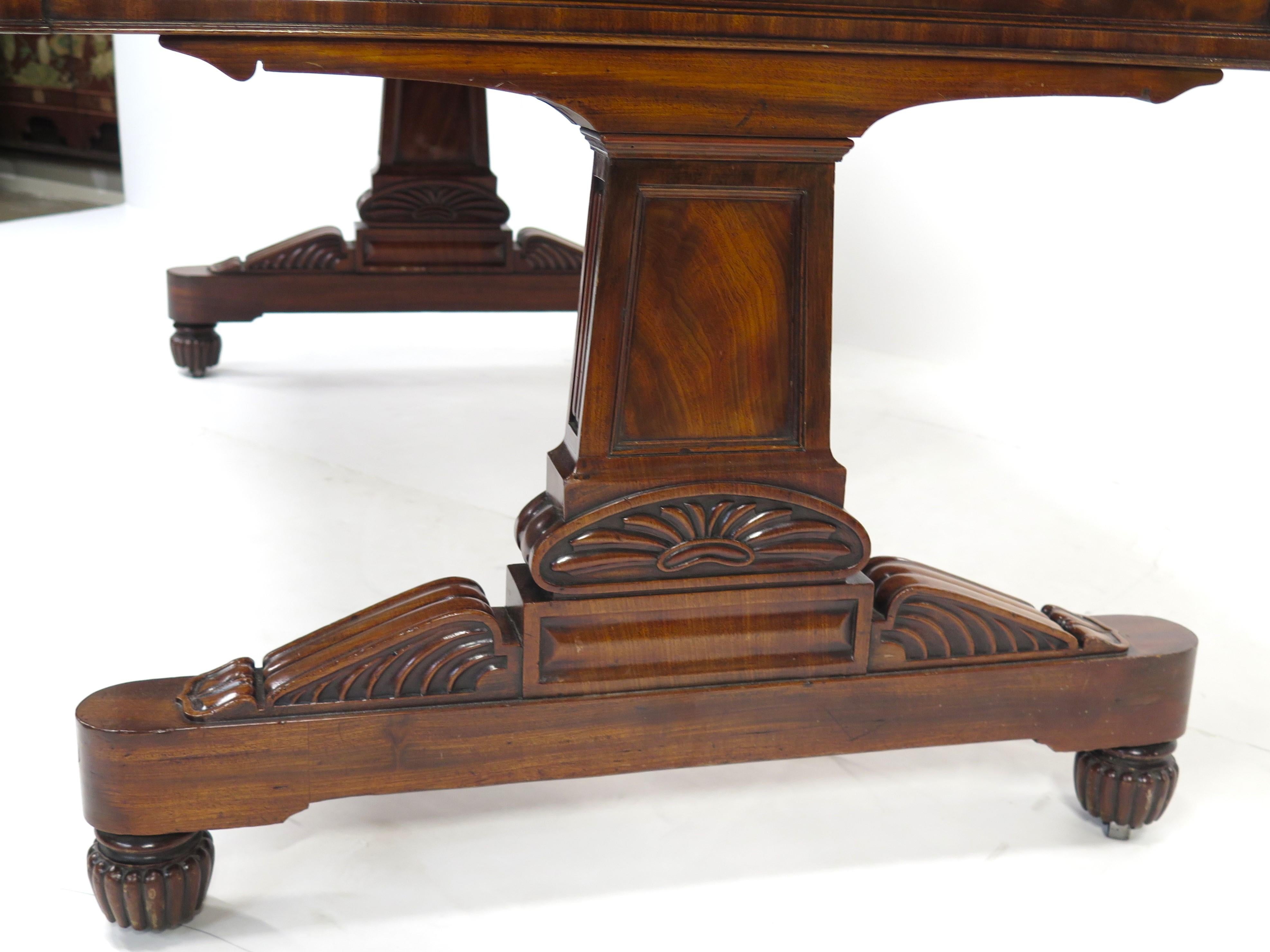 William IV Mahogany Library / Writing Table In Good Condition In Dallas, TX