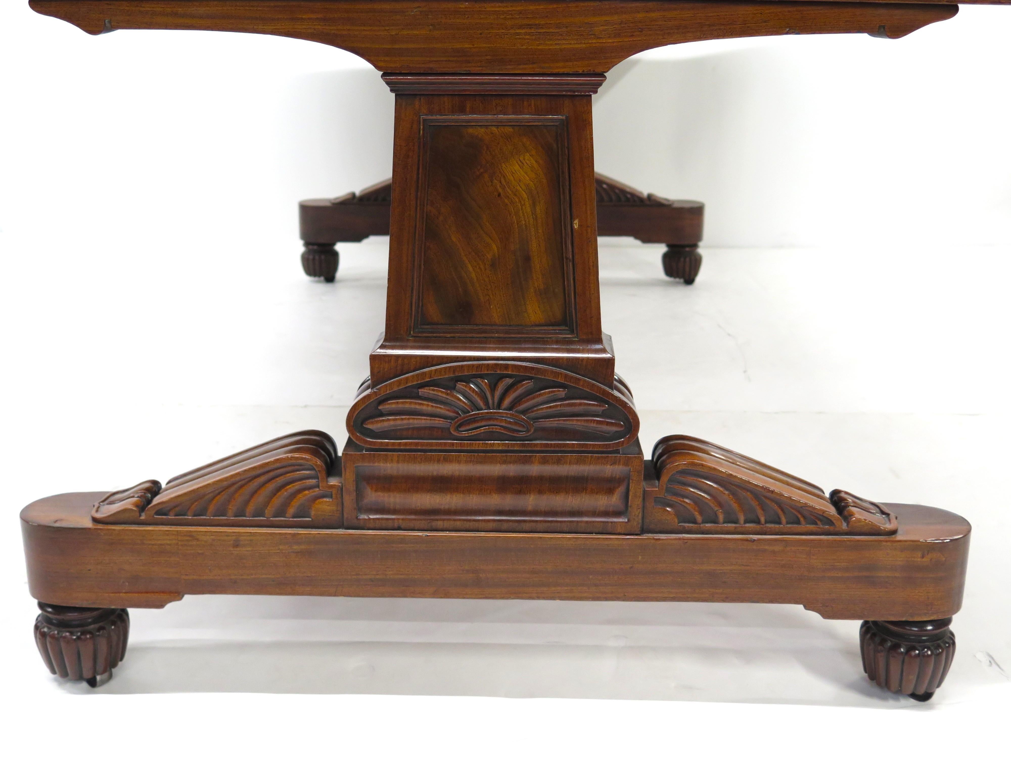 Leather William IV Mahogany Library / Writing Table