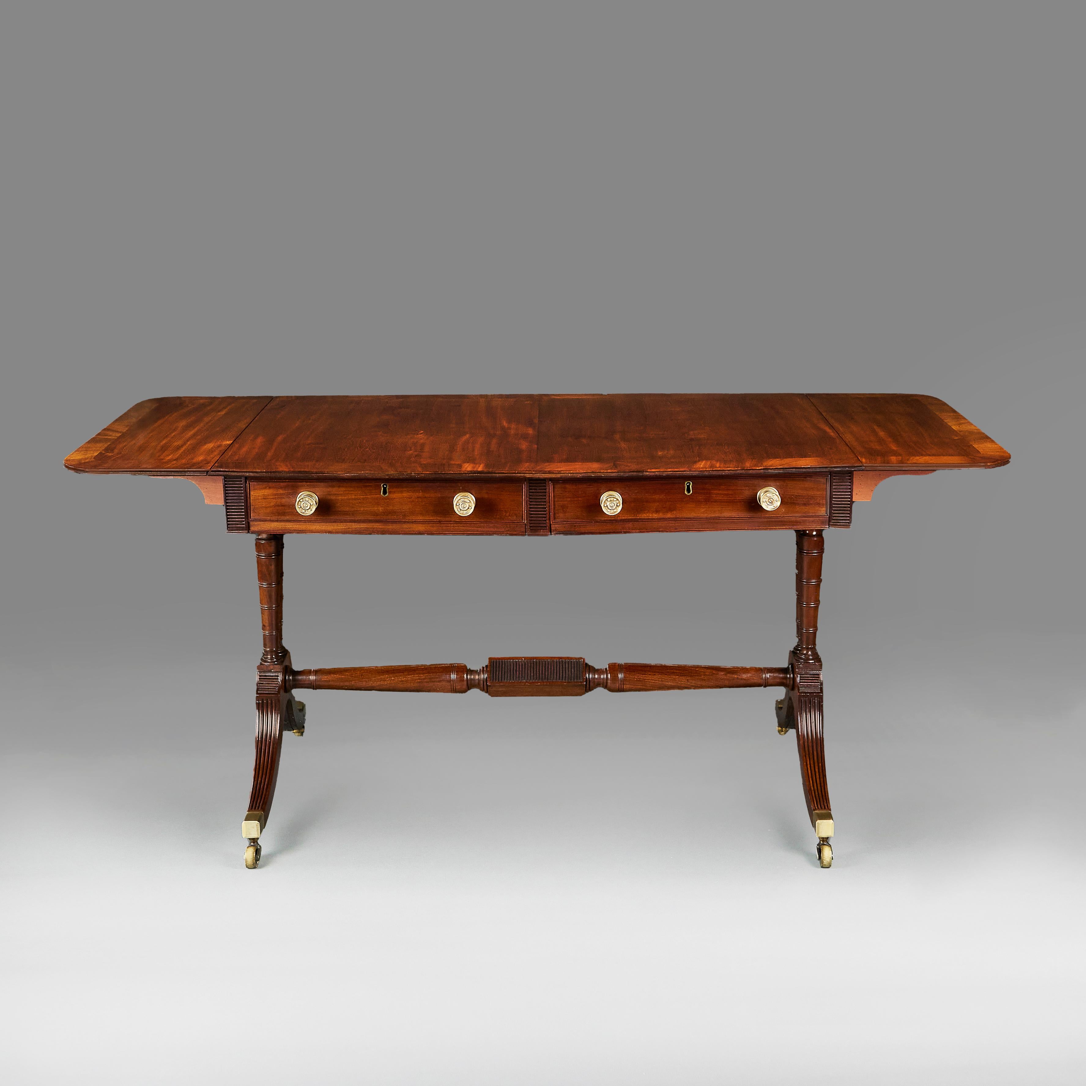 19th Century A William IV Mahogany Sofa Table For Sale