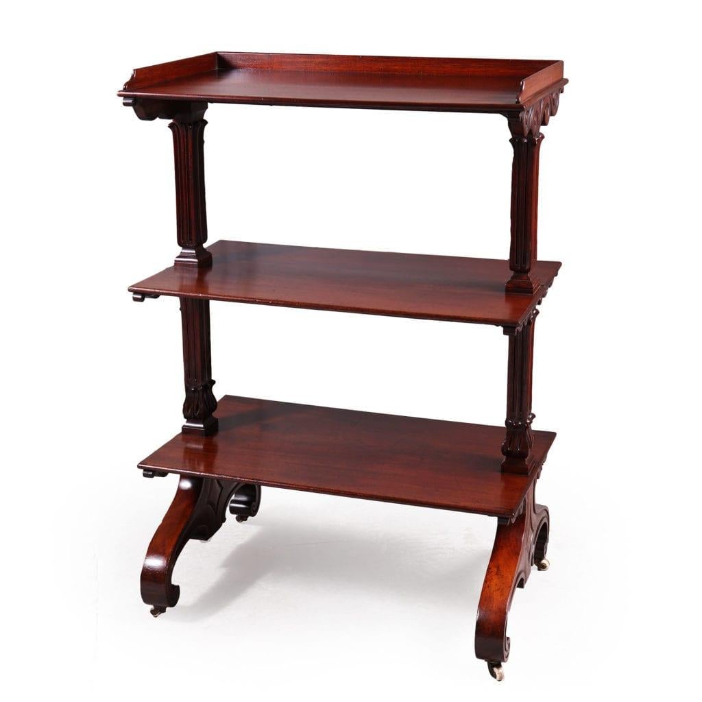 19th Century A William IV Mahogany Three Tier Etagere For Sale