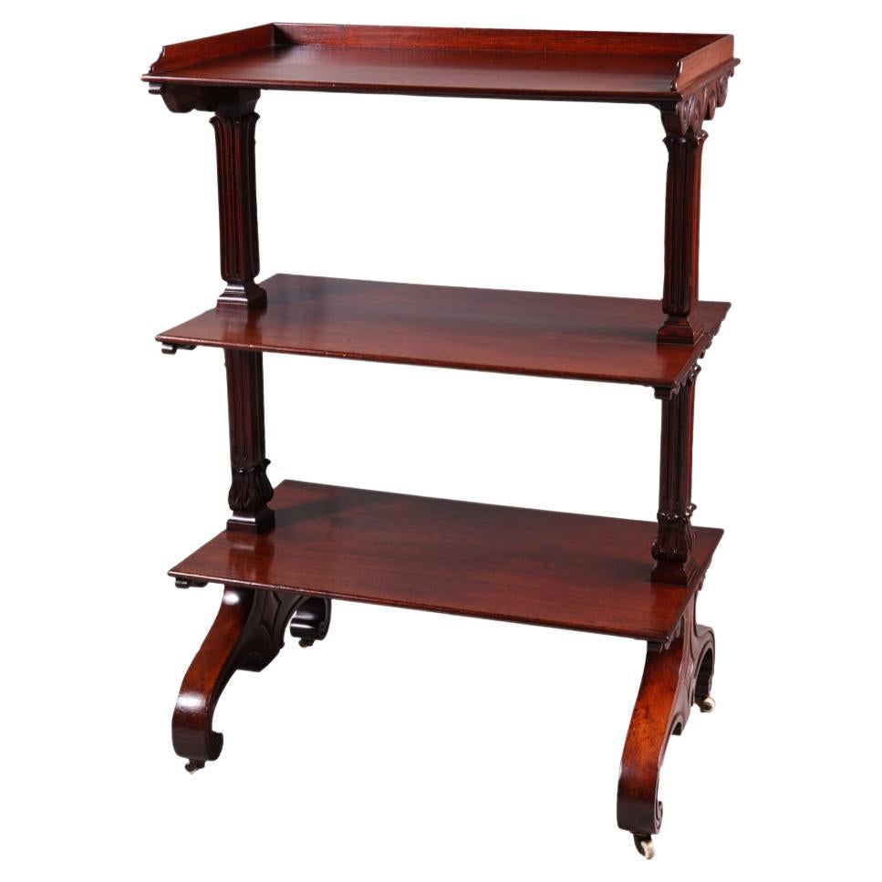 A William IV Mahogany Three Tier Etagere For Sale