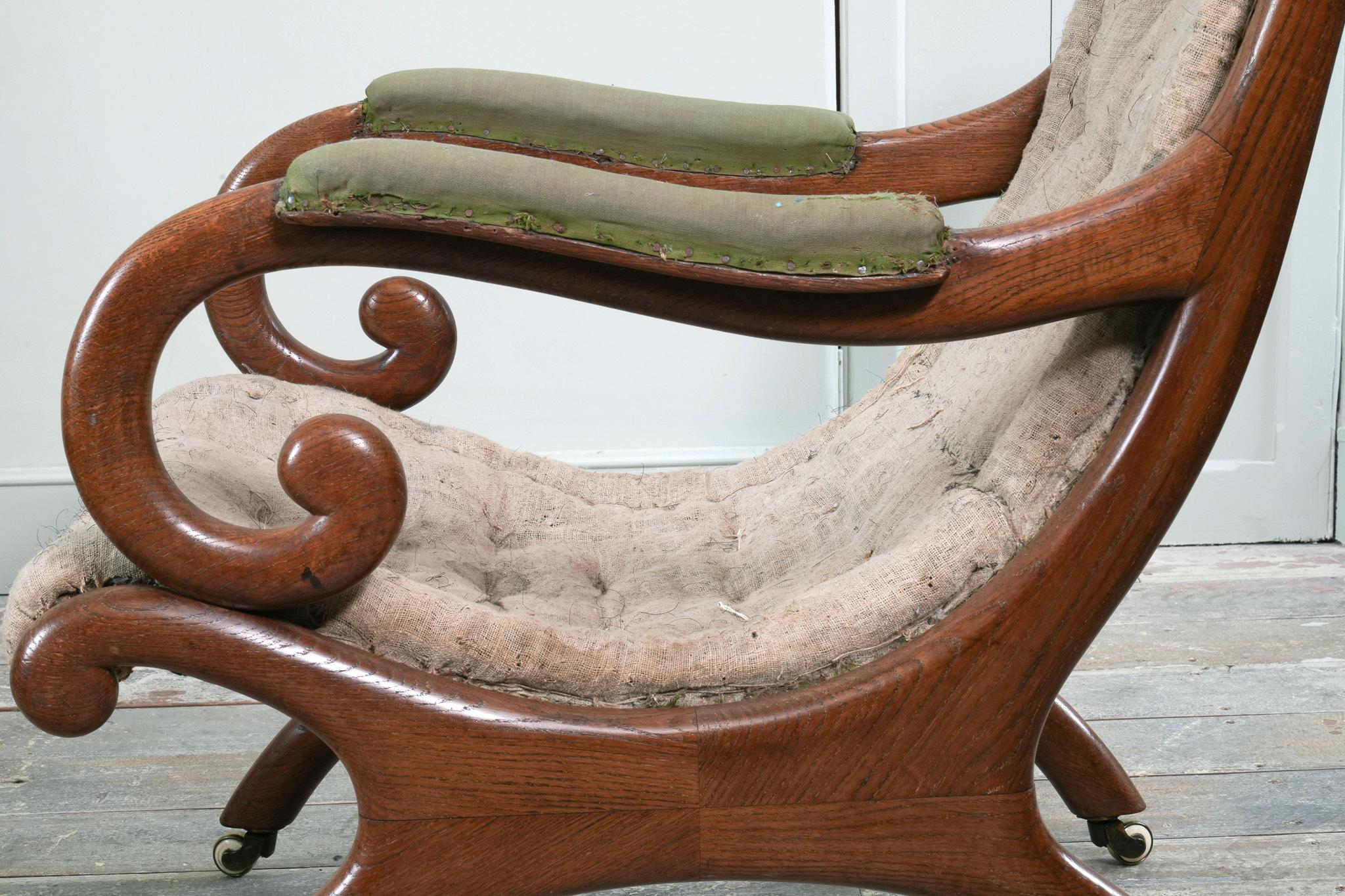 A William IV Oak Library Chair 1