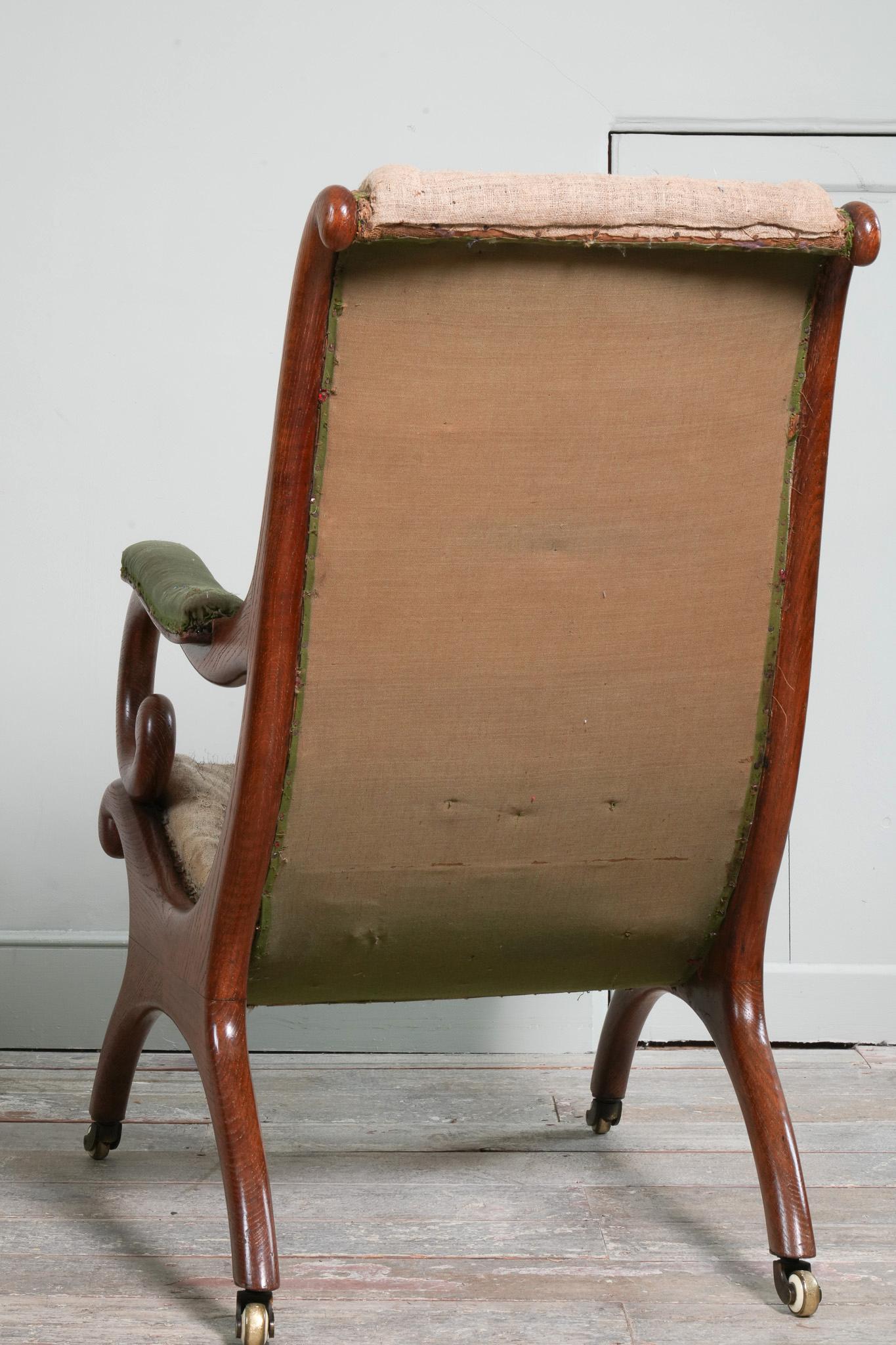 A William IV Oak Library Chair 2