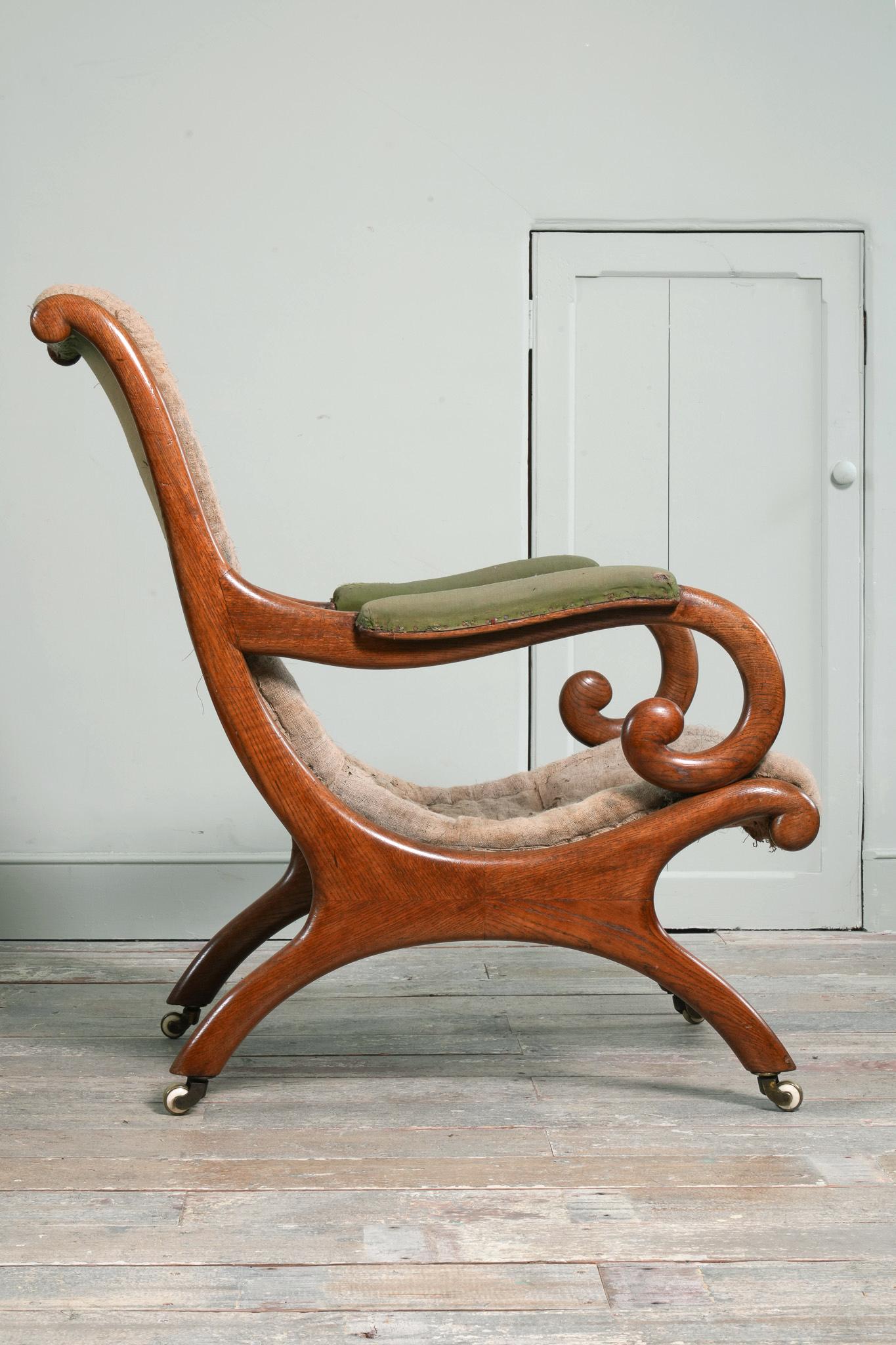 A William IV Oak Library Chair 3