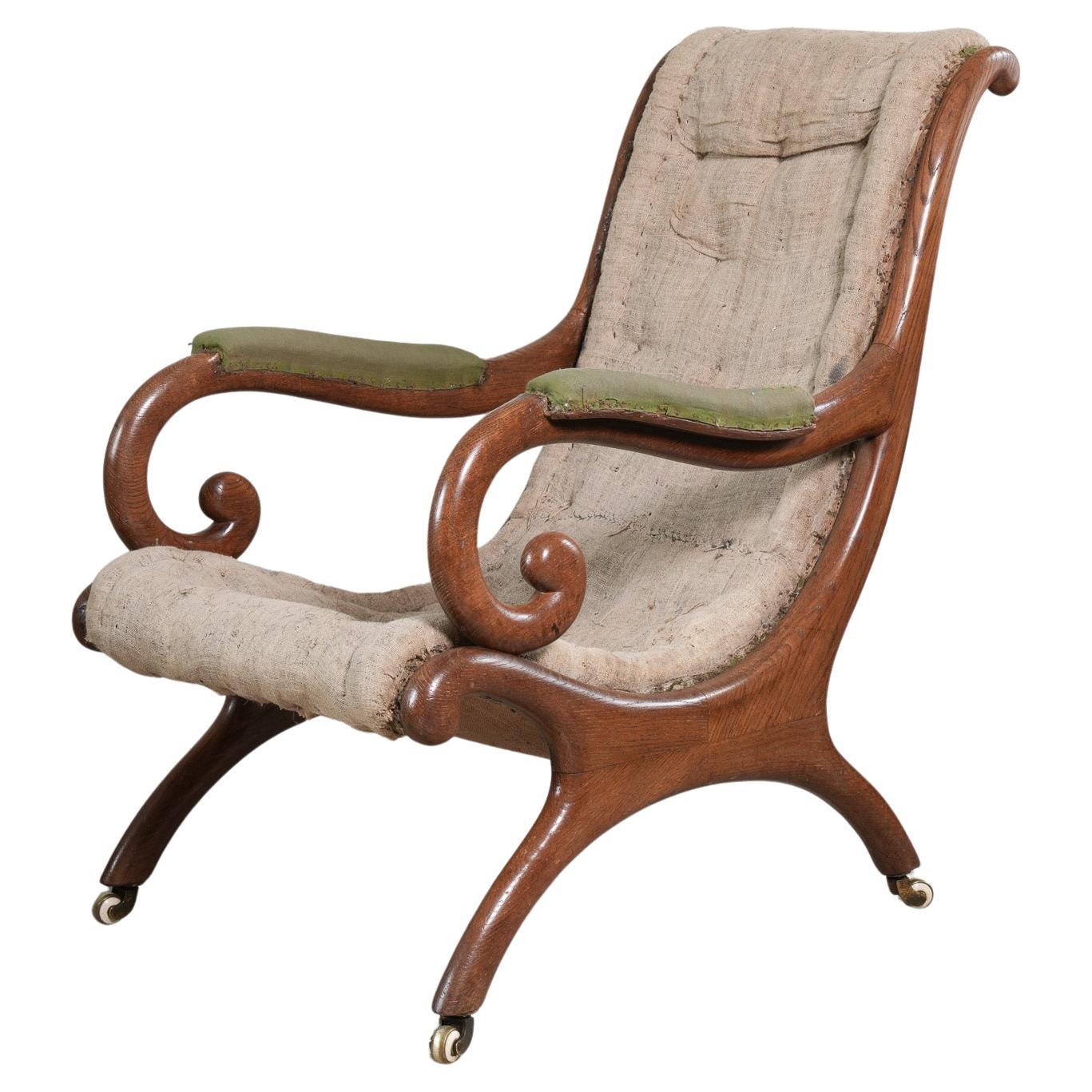 A William IV Oak Library Chair