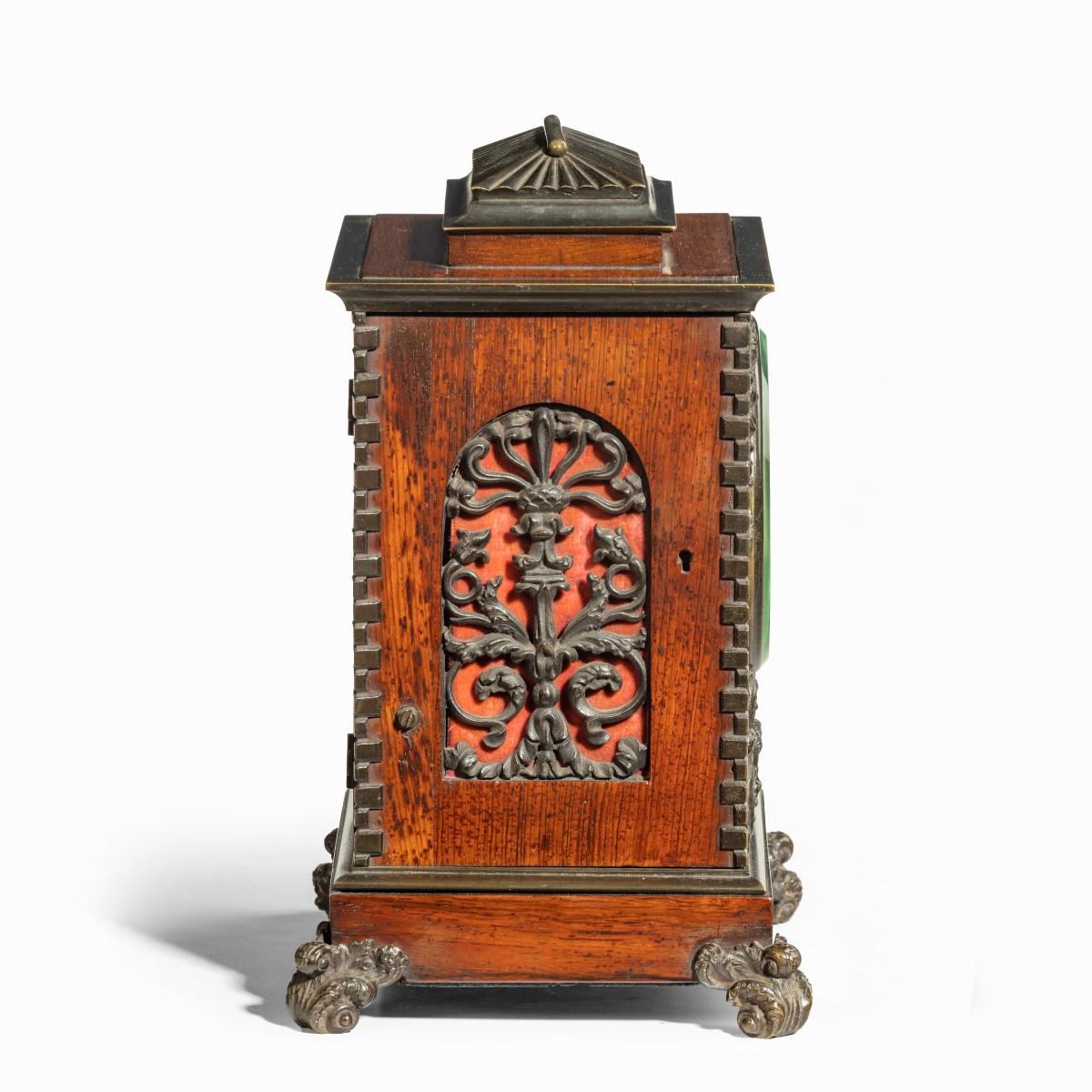 Horloge à support en bois de rose et bronze William IV de Frodsham 185 & Baker Bon état - En vente à Lymington, Hampshire
