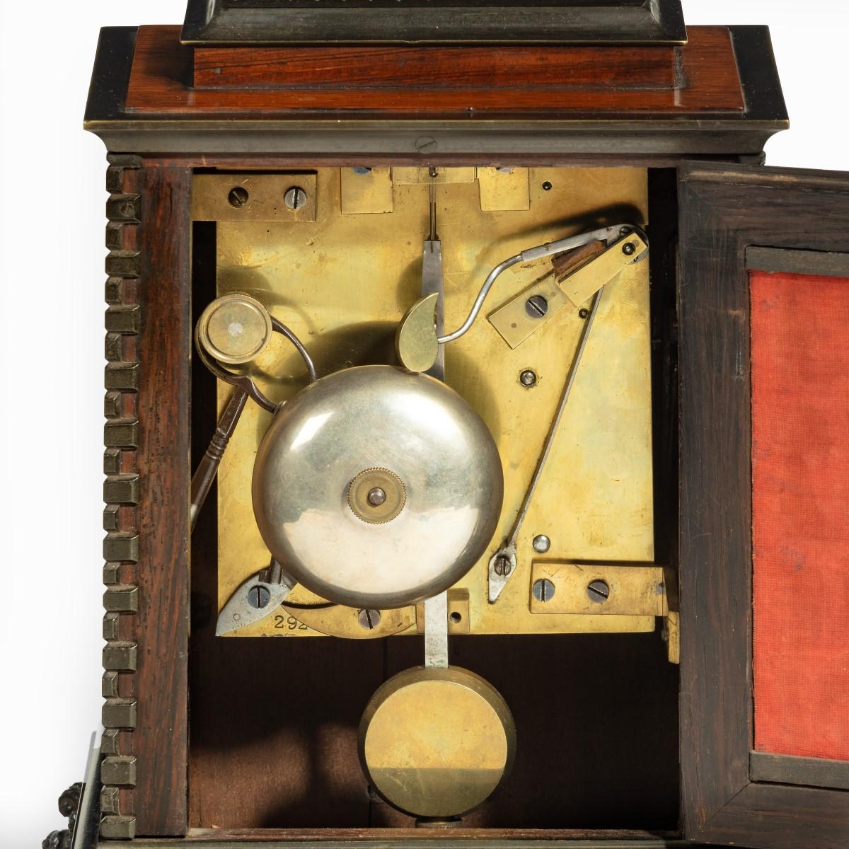 Horloge à support en bois de rose et bronze William IV de Frodsham 185 & Baker en vente 1