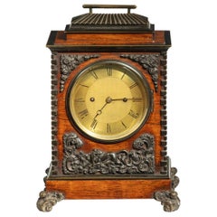 Antique William IV Rosewood and Bronze Bracket Clock by Frodsham 185 & Baker