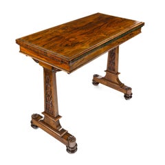 William iv Rosewood Card Table Stamped T & G Seddon, by Appointment