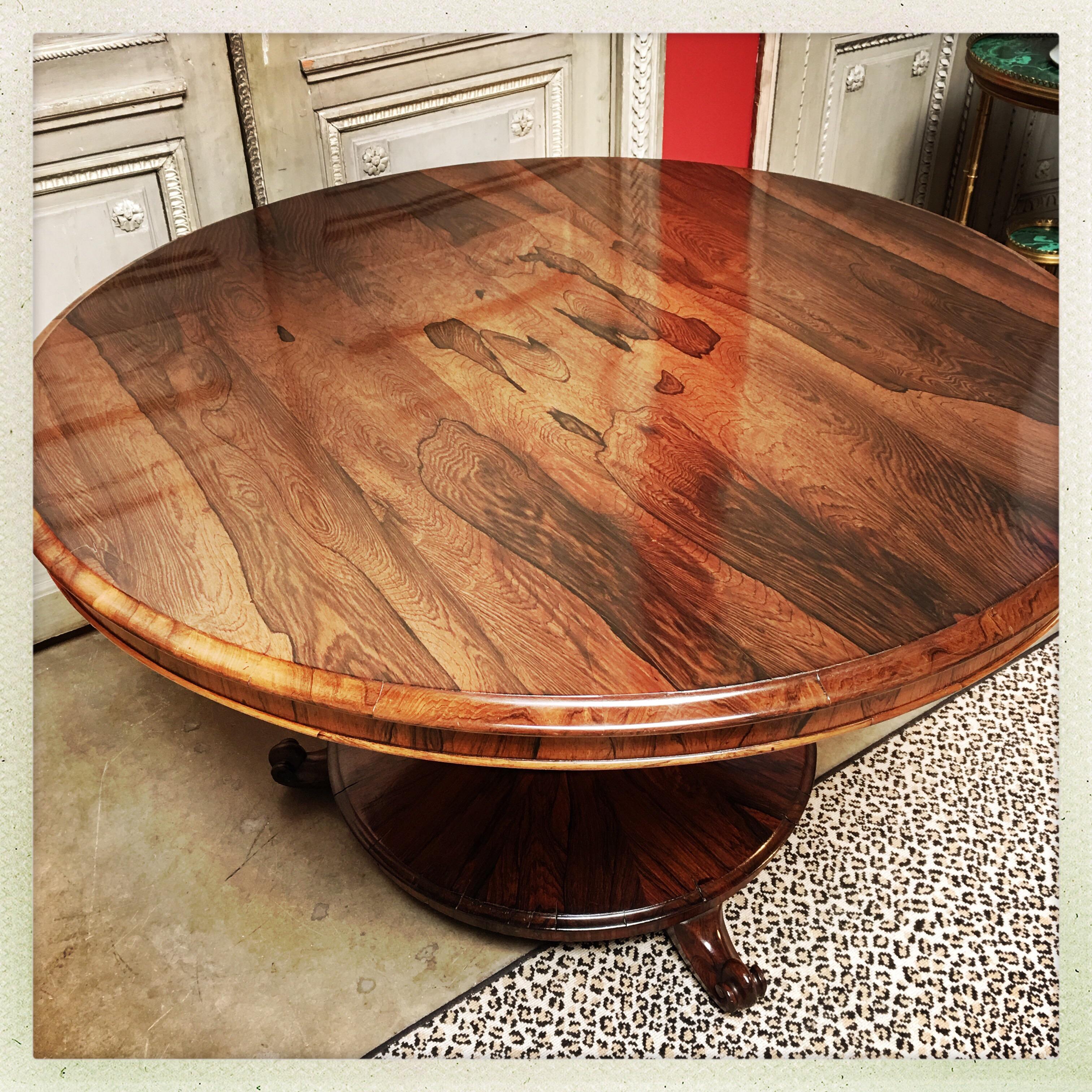 English William IV Rosewood Dining, Centre Table