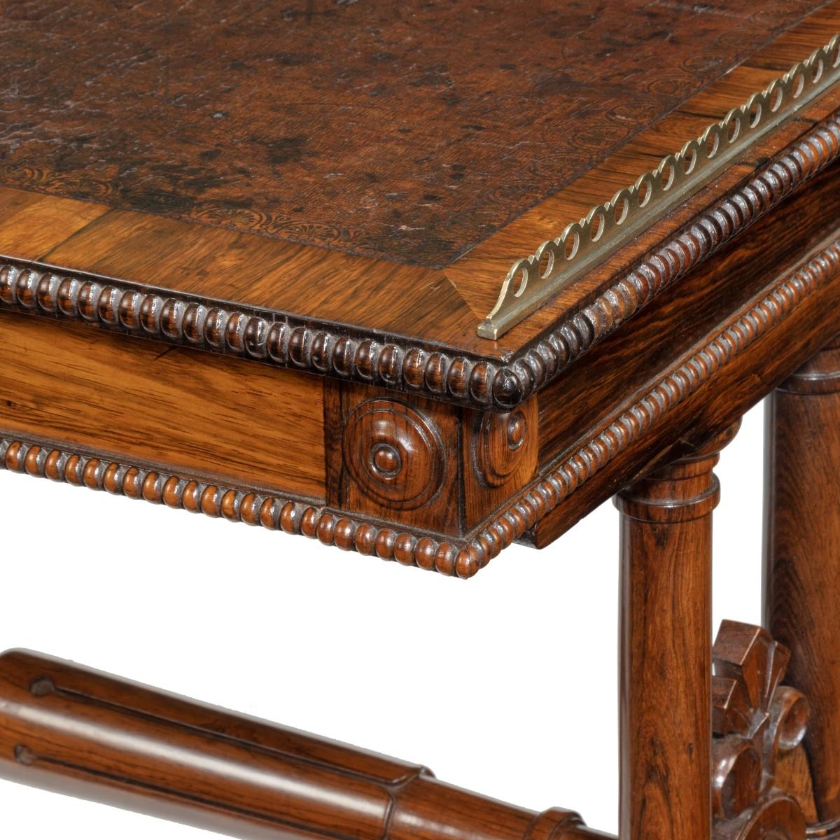 William IV Rosewood Free-Standing End Support Table Attributed to Gillows For Sale 5