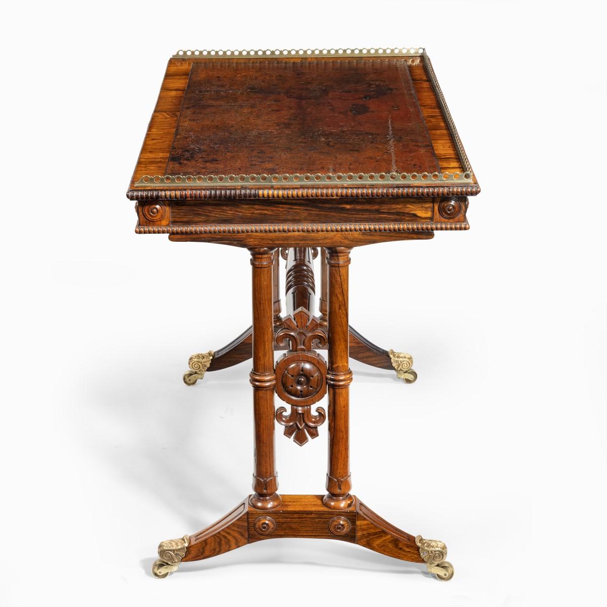 William IV Rosewood Free-Standing End Support Table Attributed to Gillows In Good Condition For Sale In Lymington, Hampshire