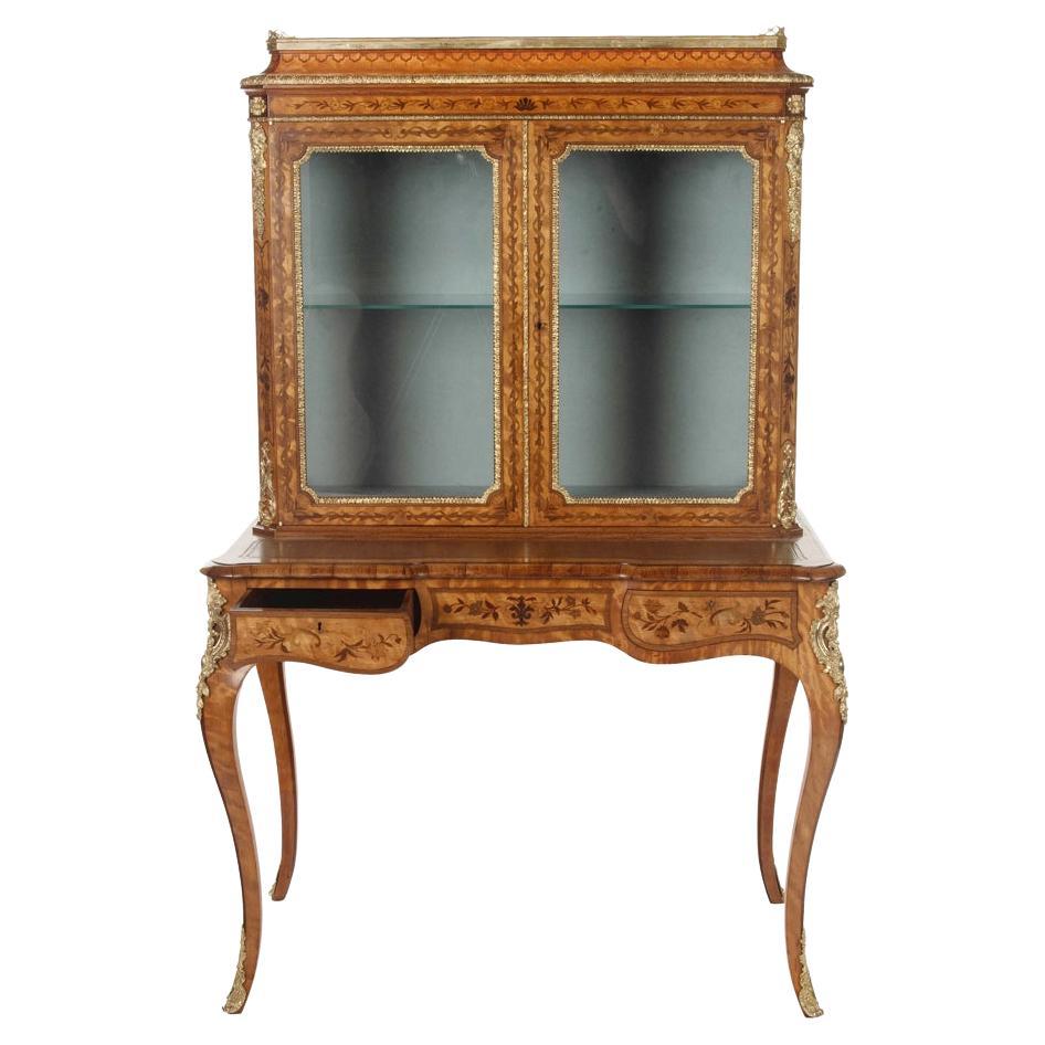 A William IV satinwood display cabinet attributed to Edward Holmes Baldock For Sale