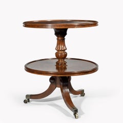 Mesa de caoba de dos pisos Guillermo IV Atribuida a Gillows