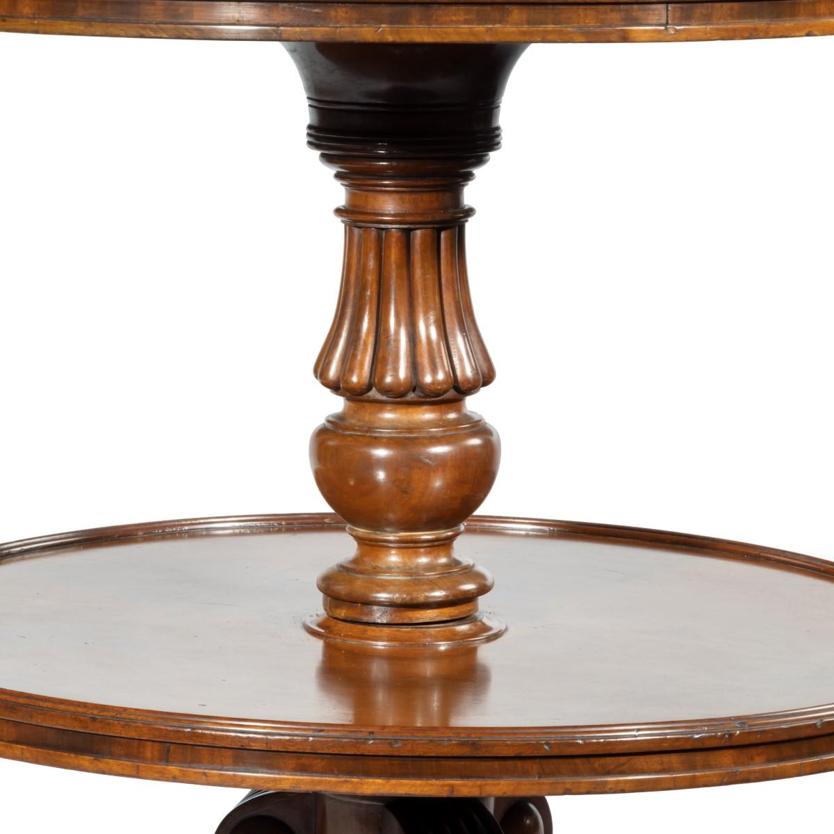 English William IV Two Tier Mahogany Table Attribruted to Gillows For Sale