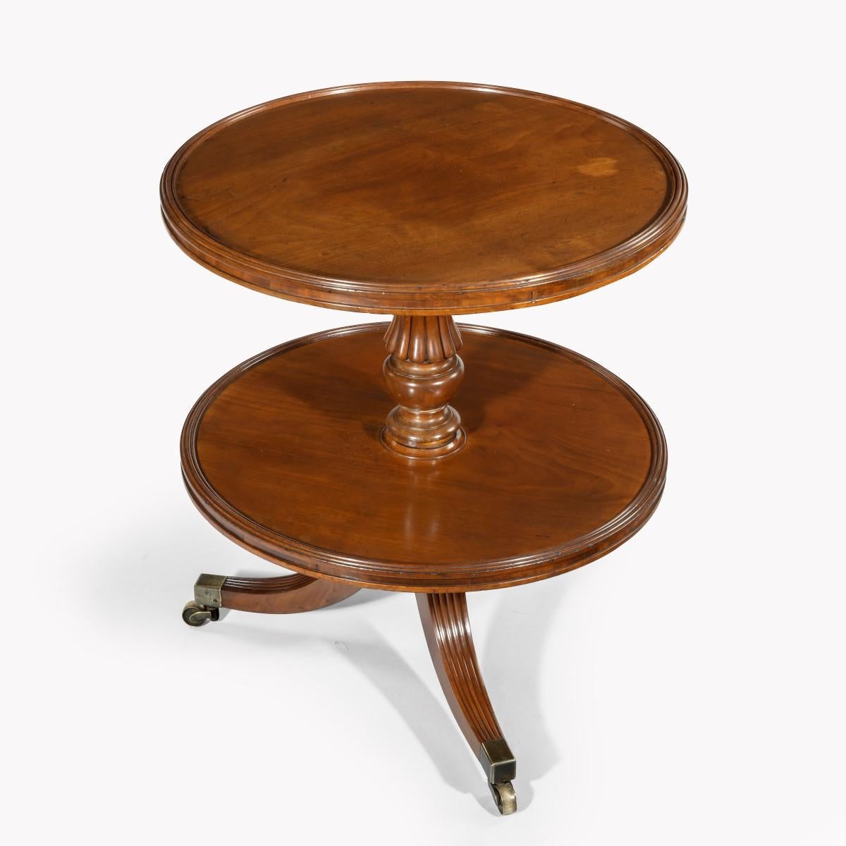 William IV Two Tier Mahogany Table Attribruted to Gillows In Good Condition For Sale In Lymington, Hampshire