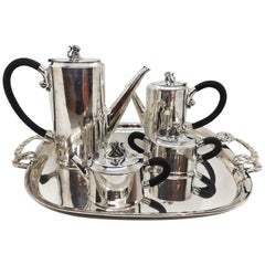 Vintage William Spratling "Jaguar" Sterling Silver Coffee and Tea Service