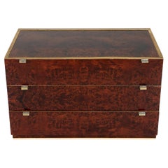 A Willy Rizzo Chest of Drawers and Brass Trim