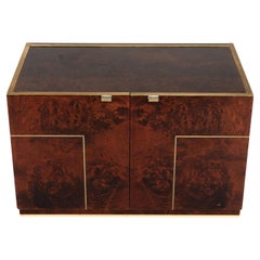 Vintage A Willy Rizzo Chest with Two Doors and Brass Trim