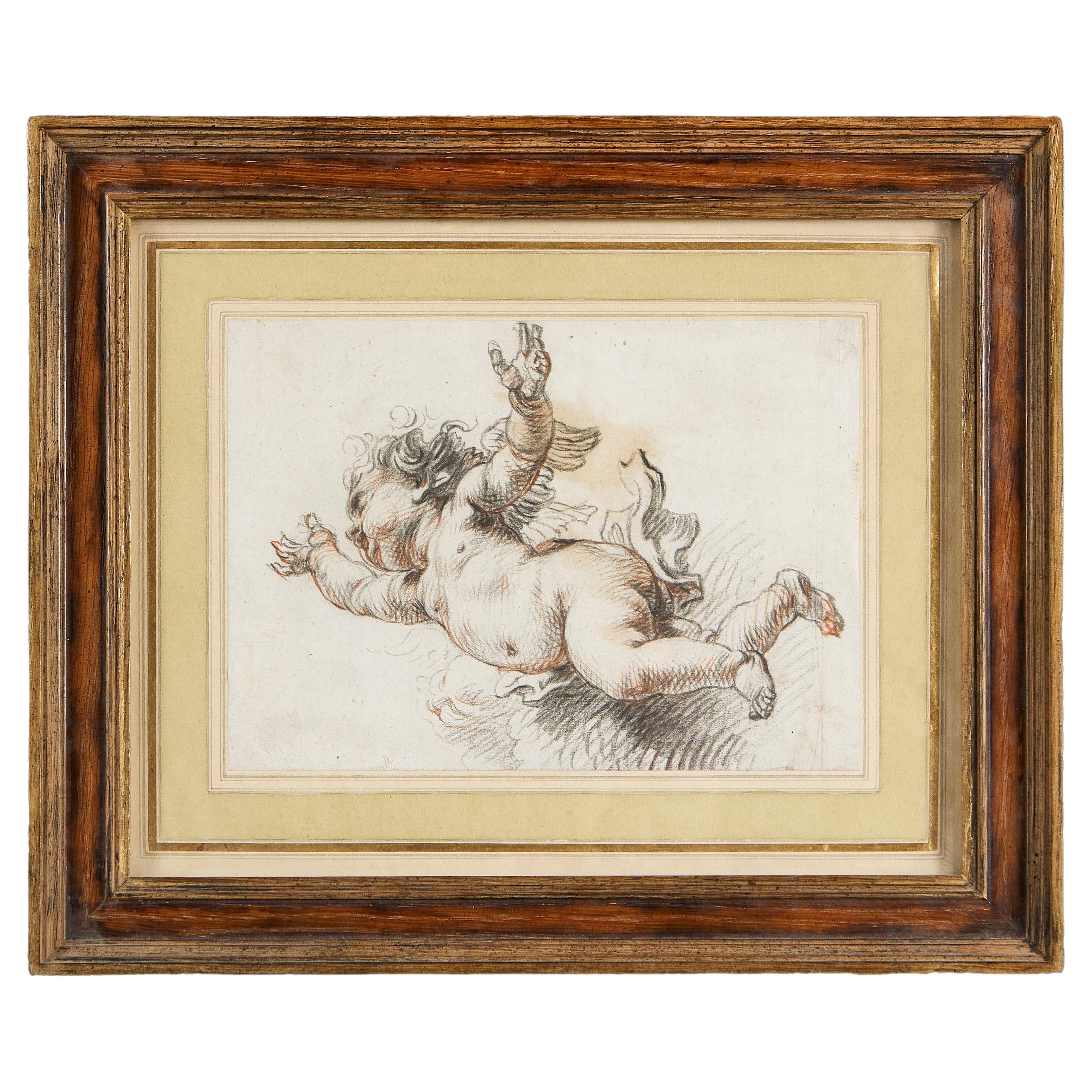 Winged Putto in the Style of Michelangelo For Sale