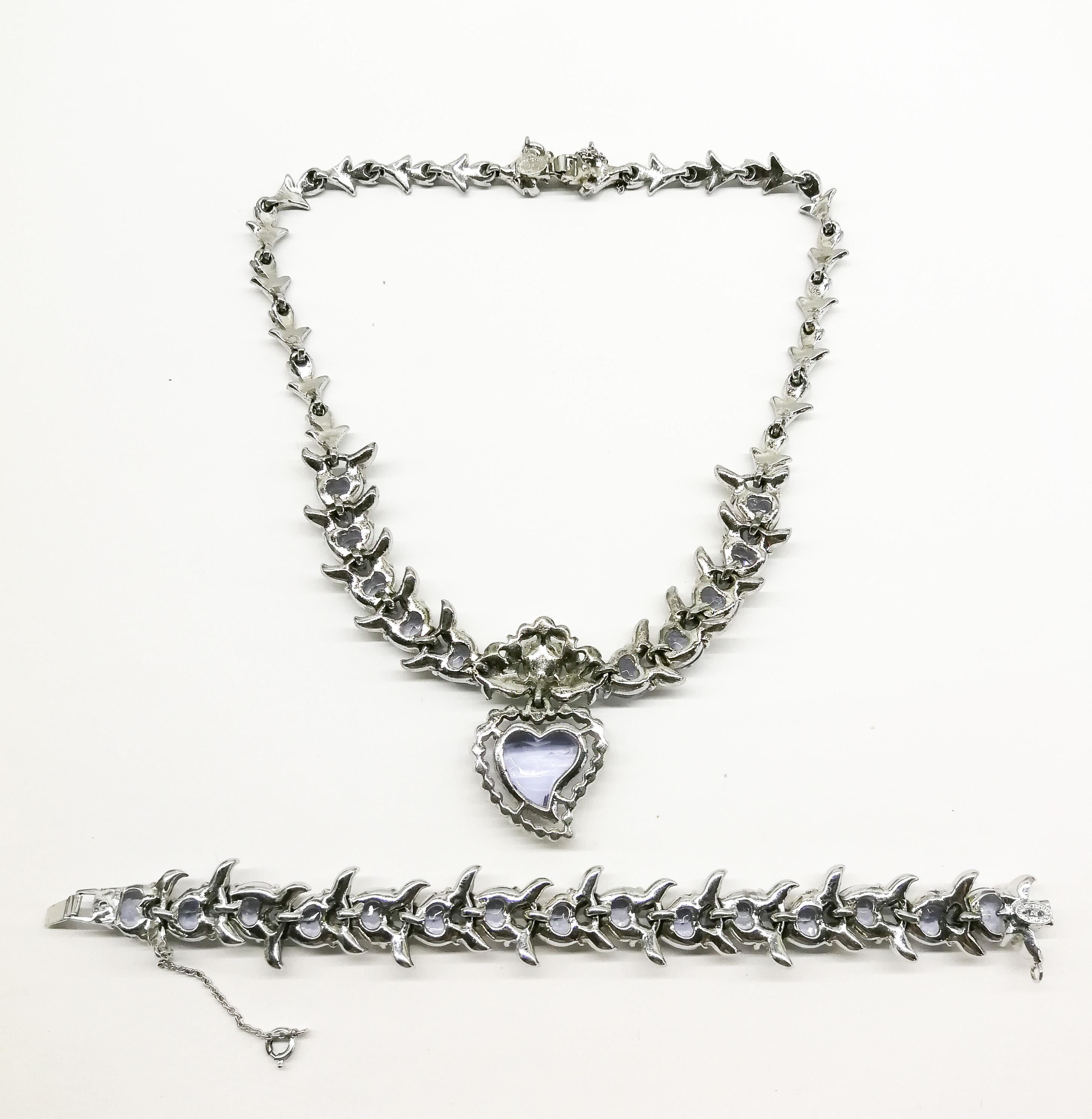 Women's  A 'Witch's Heart' necklace and bracelet, Christian Dior by Mitchel Maer, 1950s.