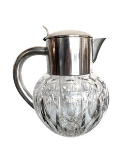 Wmf Silver Plated Crystal Lemonade / Cocktail Jug Engraved with Circle Motifs