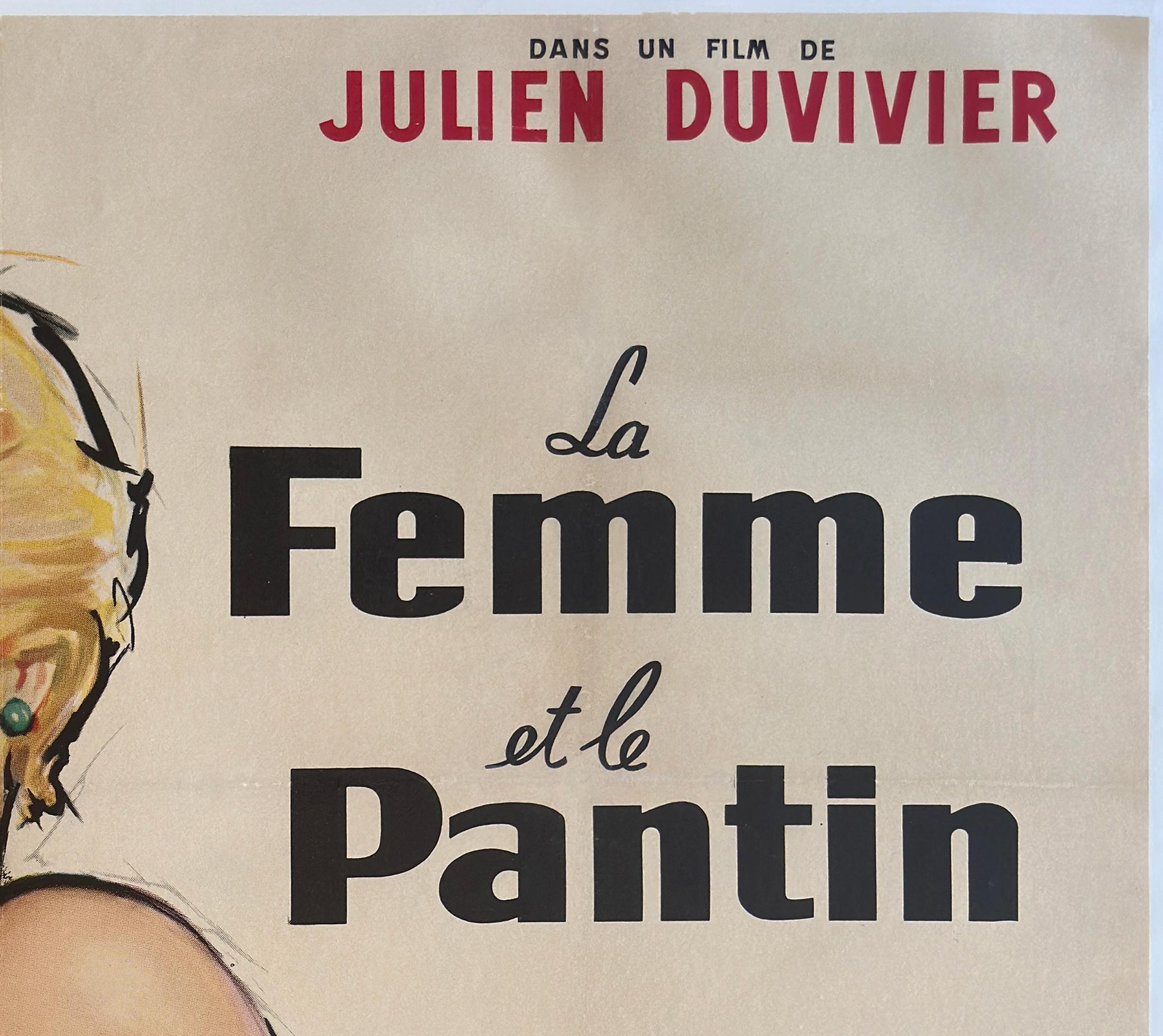Affiche du grand film français « A WOMAN LIKE SATAN » de 1959, YVES THOS Excellent état - En vente à Bath, Somerset